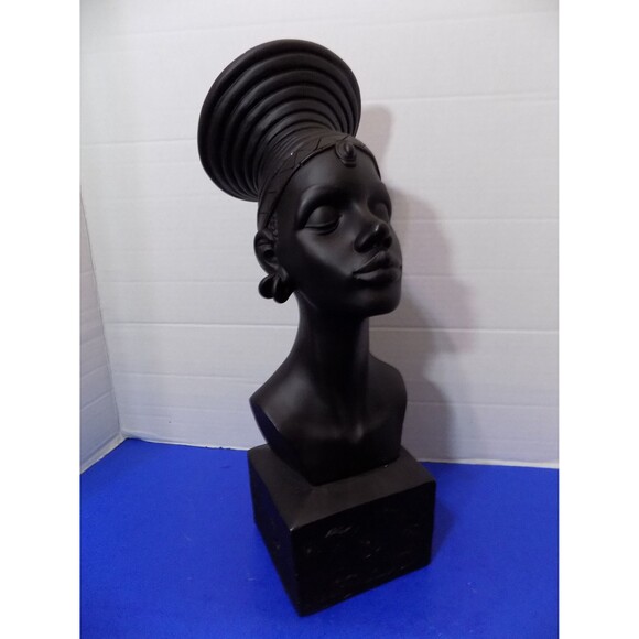 NEW Black African Queen Statue Figurine Bust - Picture 3 of 5